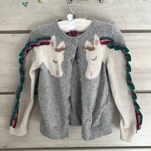 Boden girls unicorn sweater.